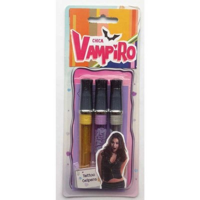 3 stylo gel tatoo chica vampiro  multicolore Wdk Groupe Partner    014007